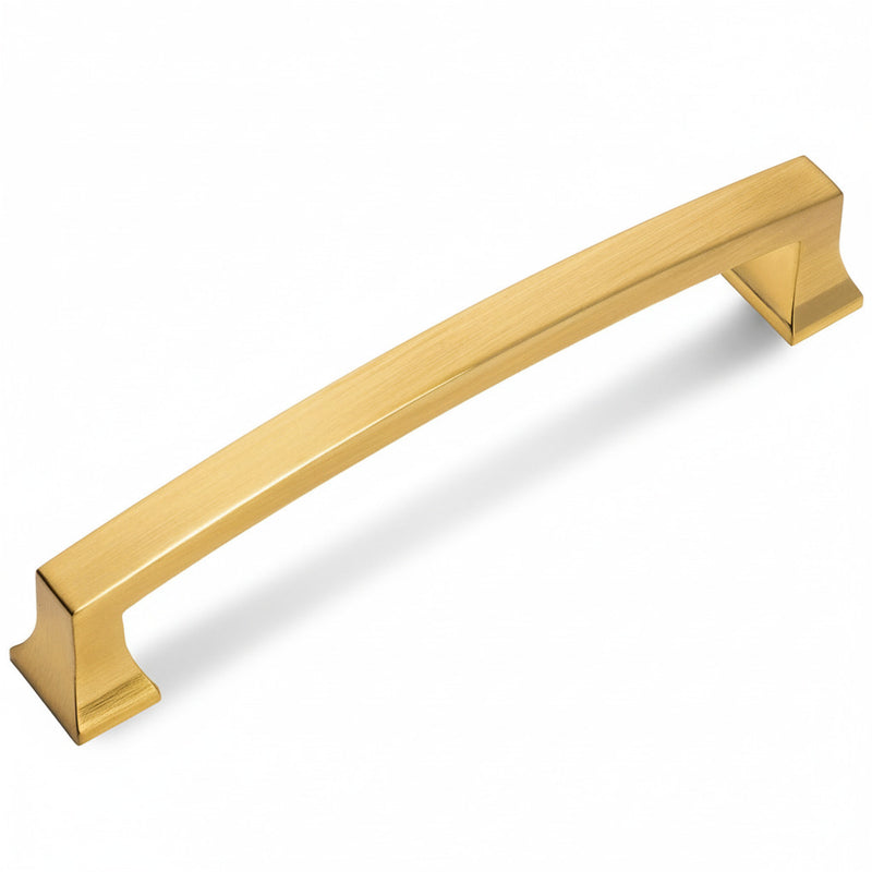 Cosmas 755-128BB Brushed Brass Cabinet Pull on a white background