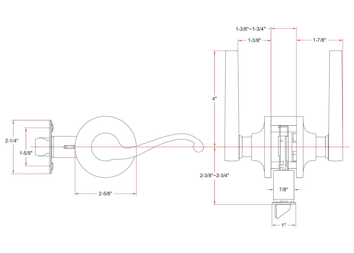 Cosmas 50 Series Satin Nickel Passage Door Lever