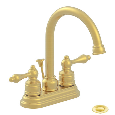 Designers Impressions 730288 Brushed Brass Lavatory Vanity Faucet