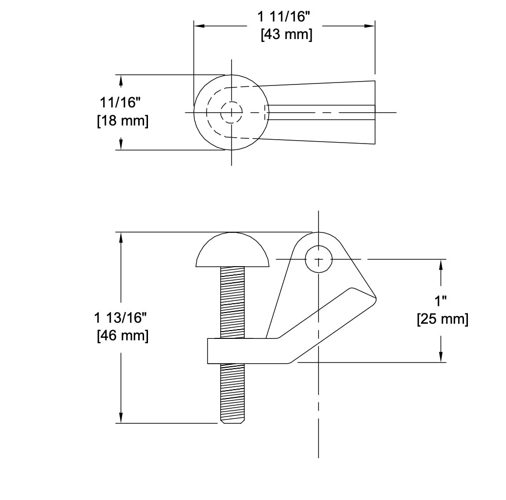 Polished Chrome Door Saver Hinge Pin Door Stop - DoorCorner.com