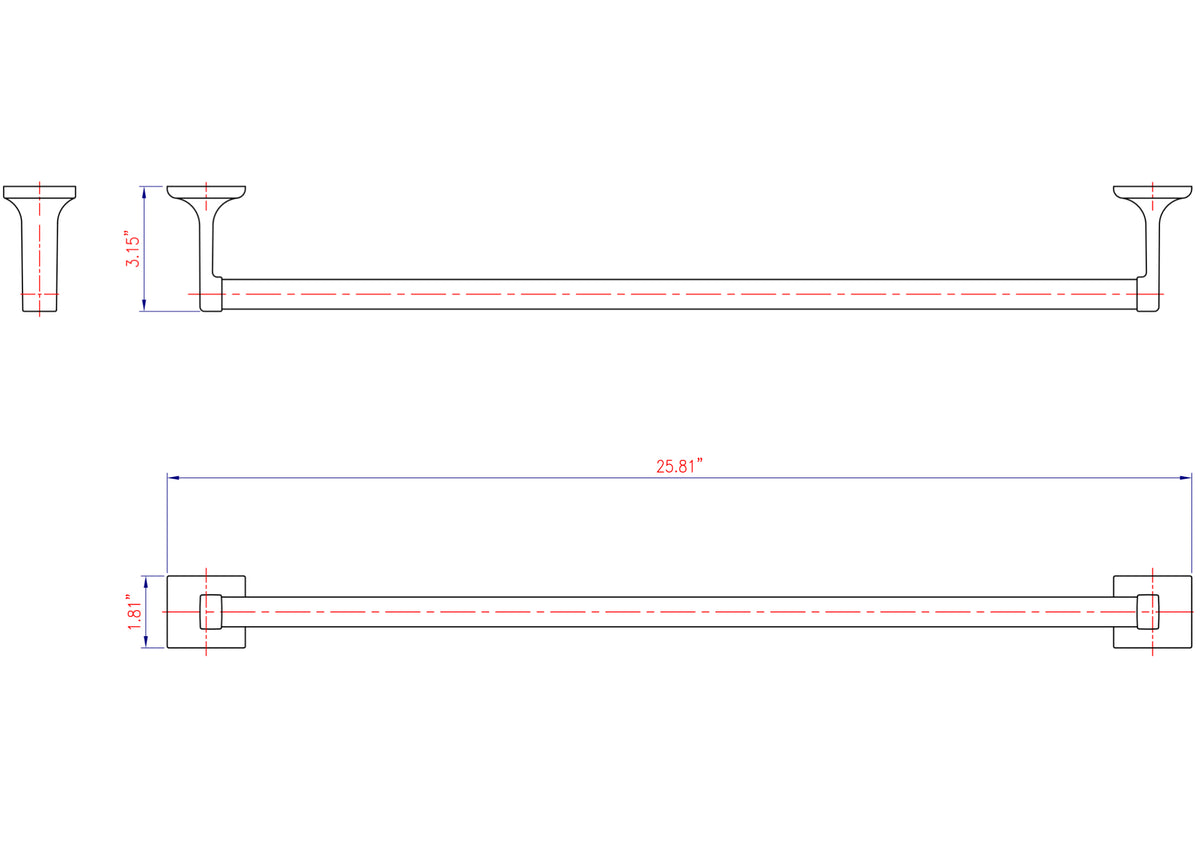 Sunset Series 4 Piece Polished Chrome Bathroom Hardware Set