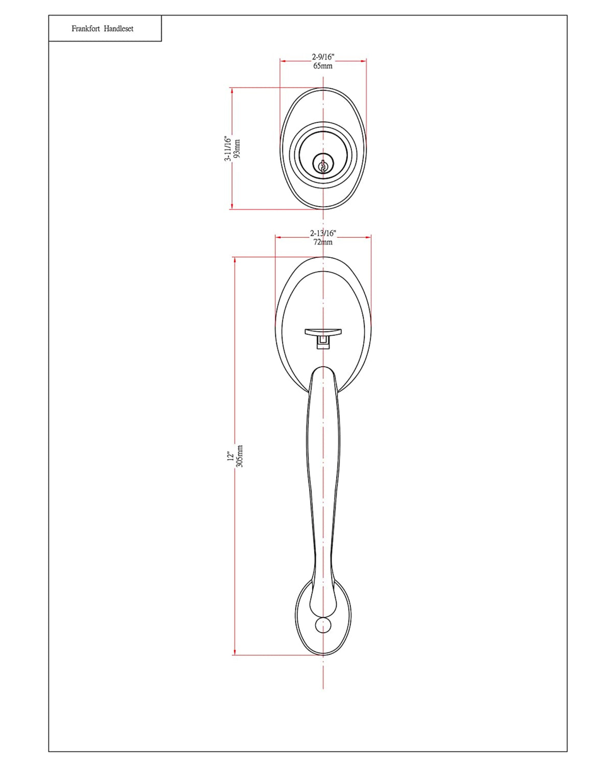Frankfort Oil Rubbed Bronze Traditional Handleset with Livingston Lever