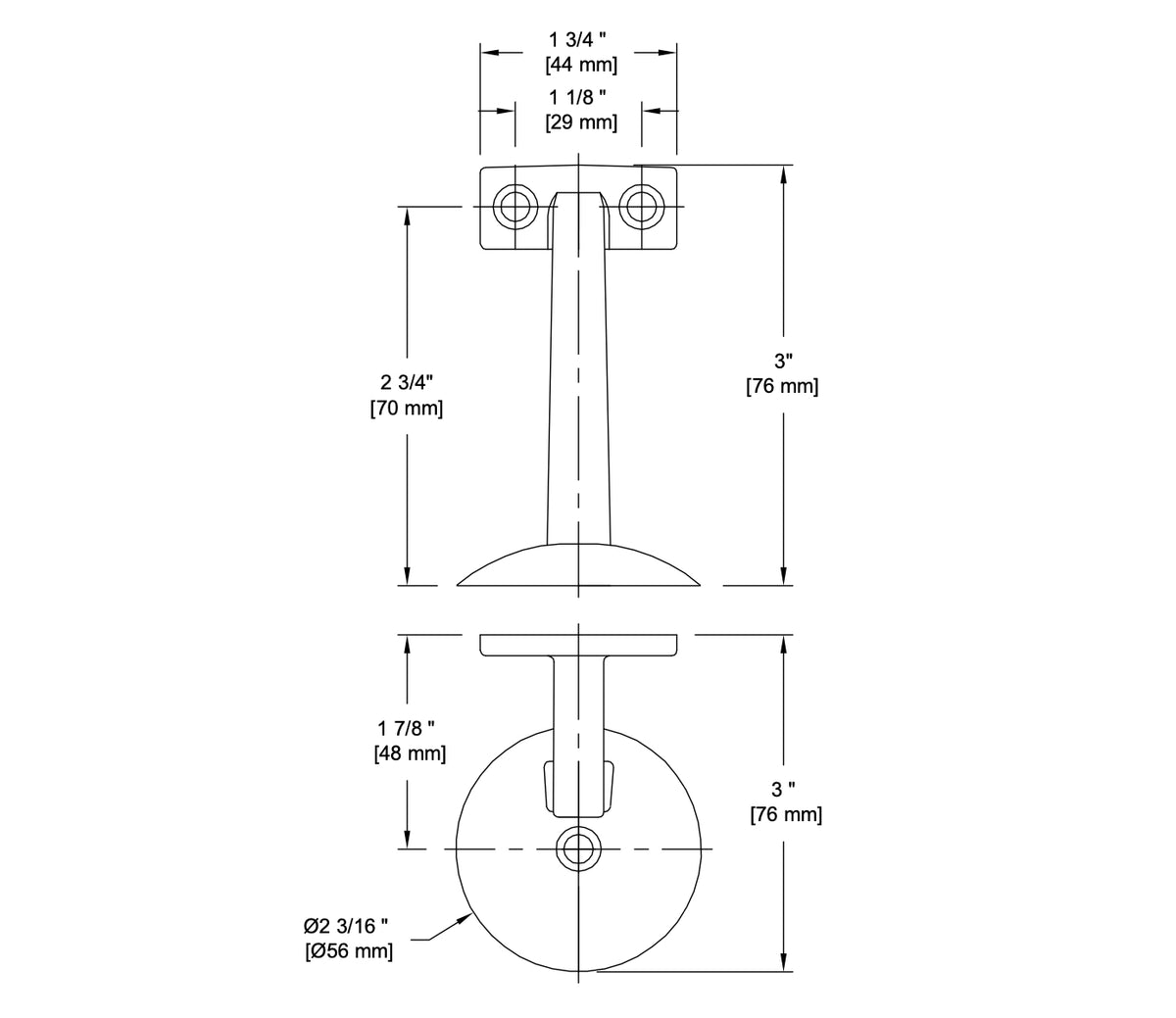 Designers Impressions Oil Rubbed Bronze Heavy Duty Handrail Bracket