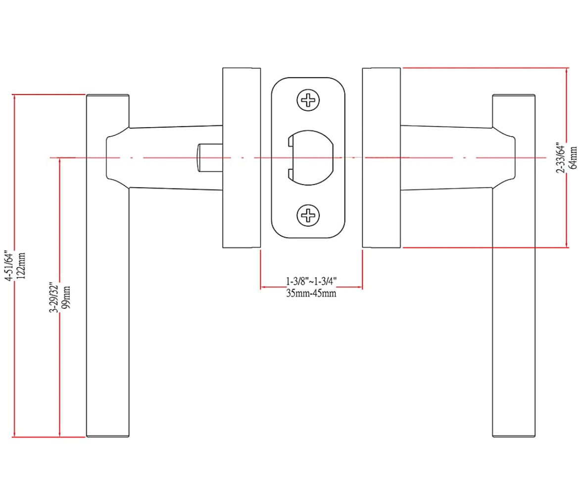 Kain Design Satin Nickel Passage Door Lever