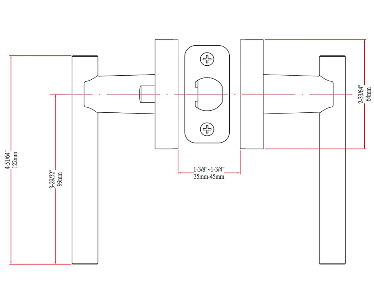 Kain Design Satin Nickel Privacy Door Lever