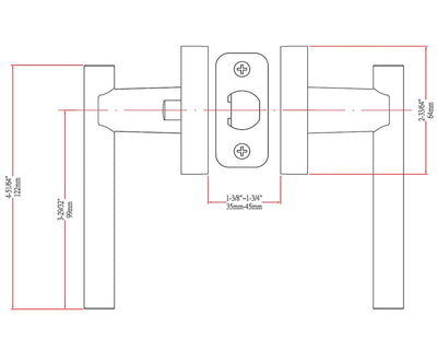 Kain Design Black Privacy Door Lever