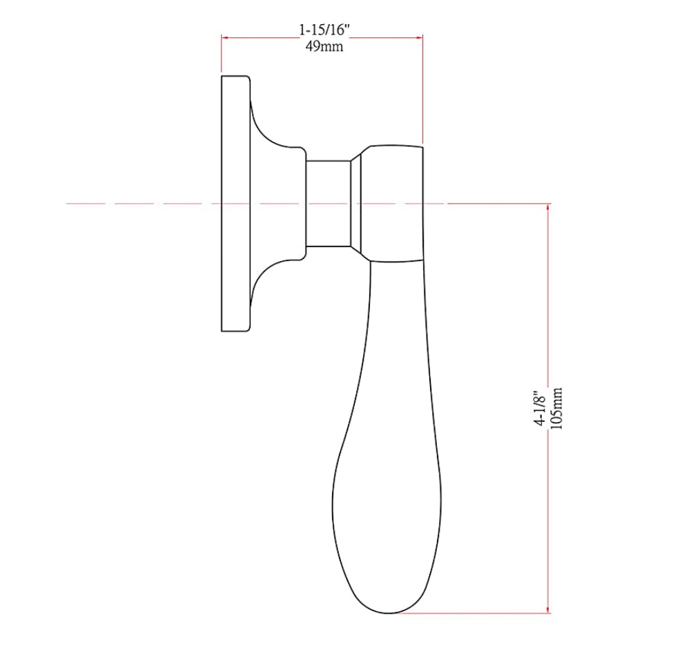 Kingston Dummy Door Lever, Matte Black