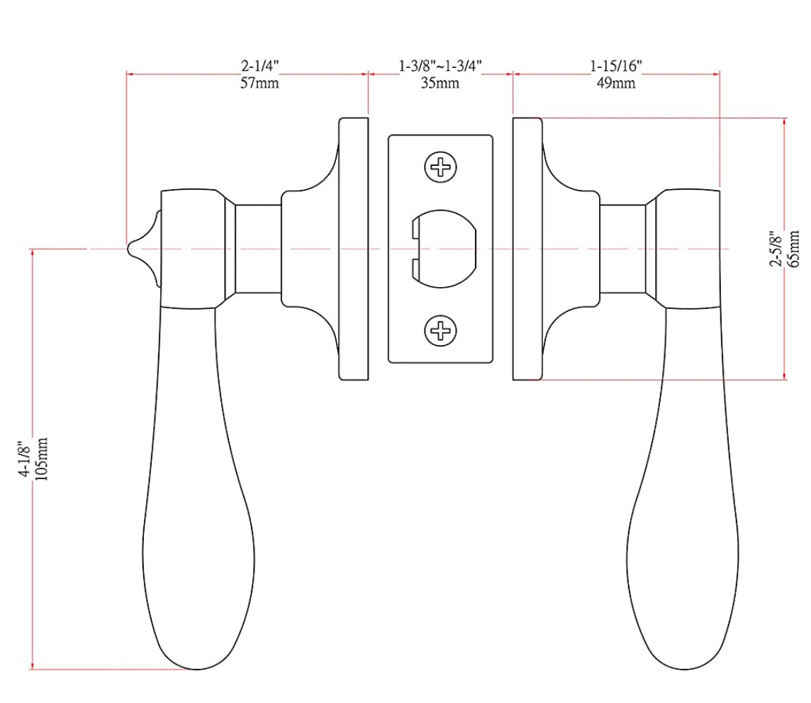 Kingston Privacy Door Lever, Satin Nickel
