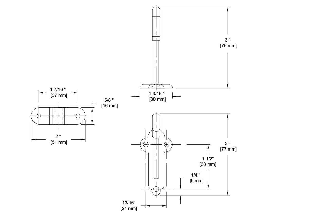 Handrail Bracket, Chrome
