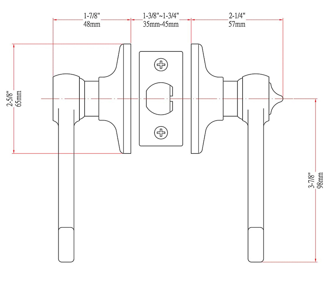 Livingston Privacy Lever, Satin Nickel