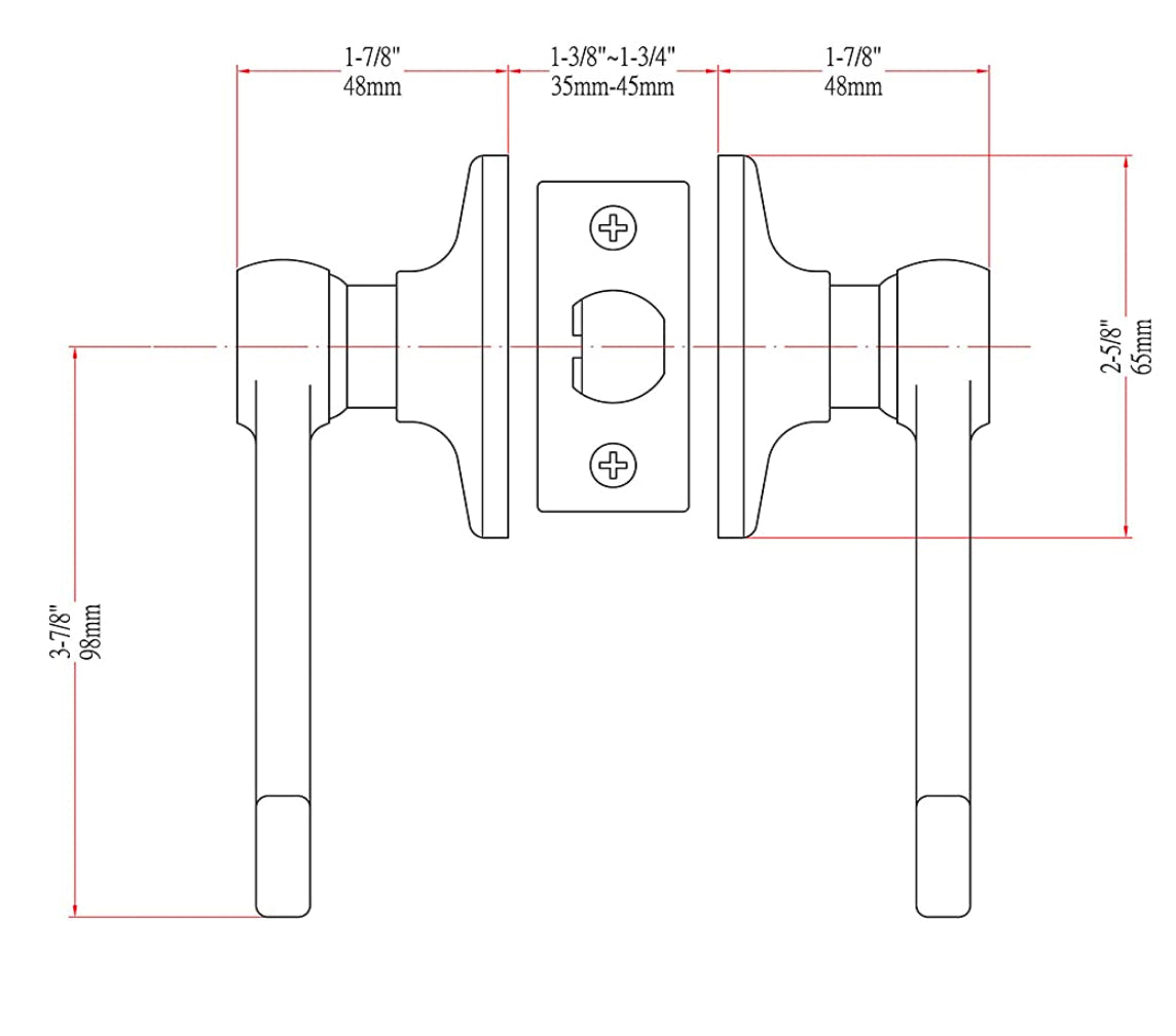 Livingston Passage Lever, Satin Nickel