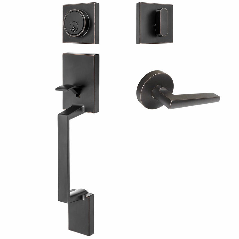Keeneland Design Oil Rubbed Bronze Contemporary Handleset with Madison Lever