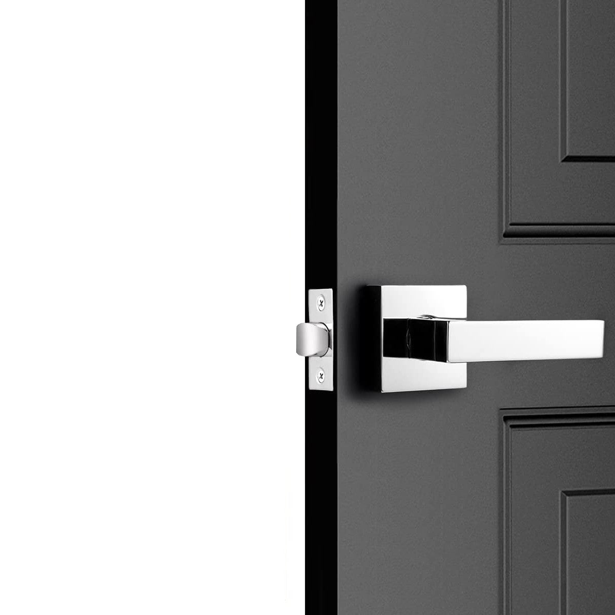 Probico Polished Chrome Square Passage Door Lever Set