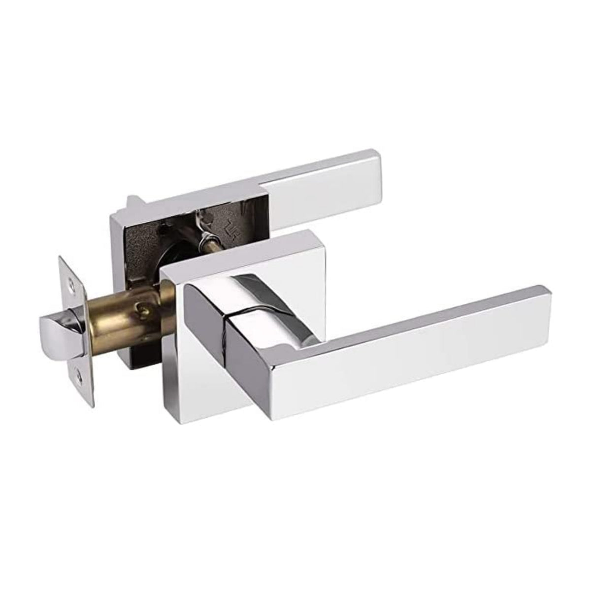 Probico Polished Chrome Square Passage Door Lever Set