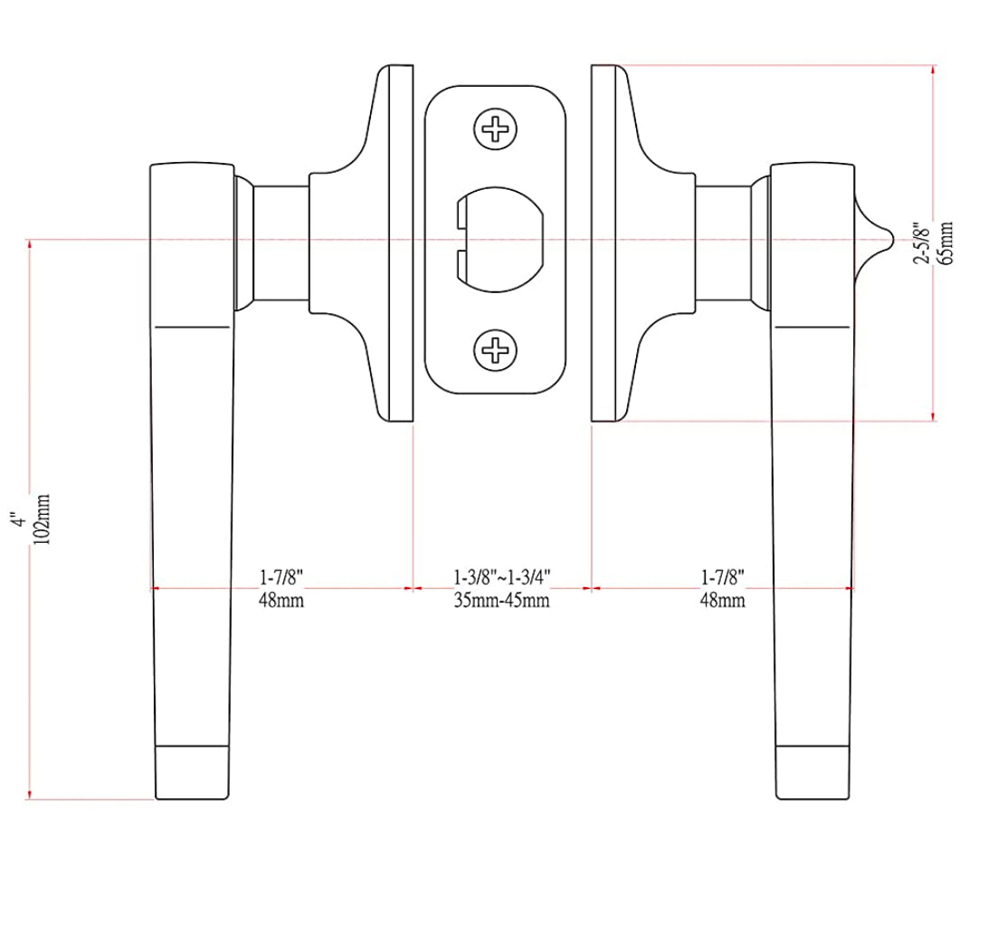 Richmond Privacy Door Lever, Satin Nickel