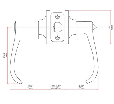 Rochester Satin Nickel Entry Lever with Matching Single Cylinder Deadbolt Combo Pack