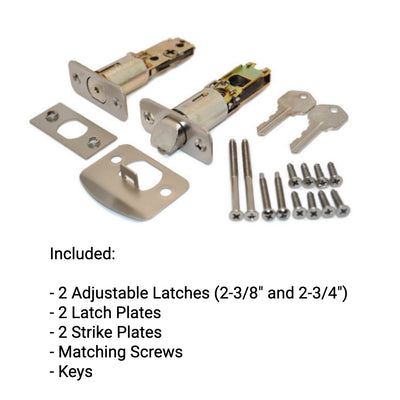 Rochester Satin Nickel Entry Lever with Matching Single Cylinder Deadbolt Combo Pack