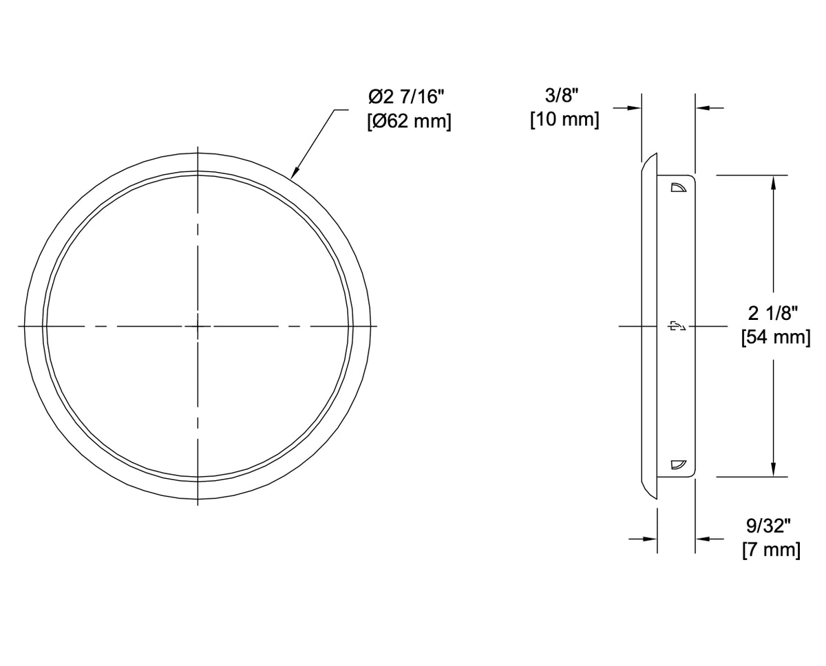 Sliding Door Cup Pull, Matte Black