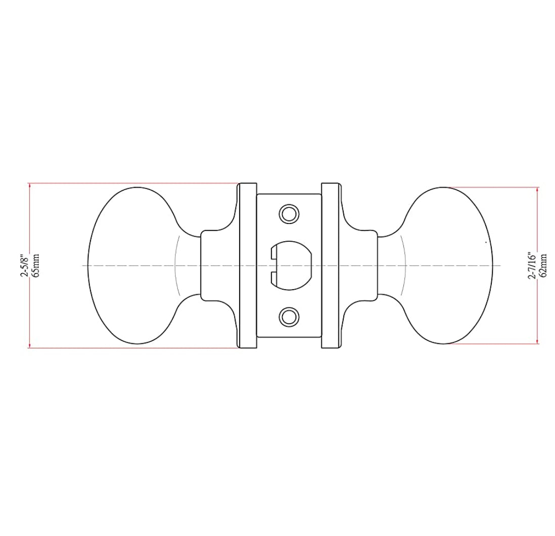 Somerset Passage Door Knob, Matte Black