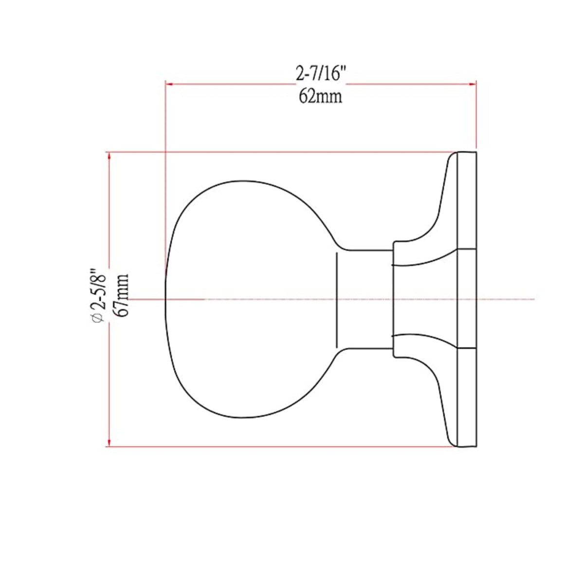 Stanton Dummy Door Knob, Oil Rubbed Bronze