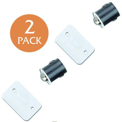 Ball Catch Drive In Strike Plate Radius White 2 1/4"