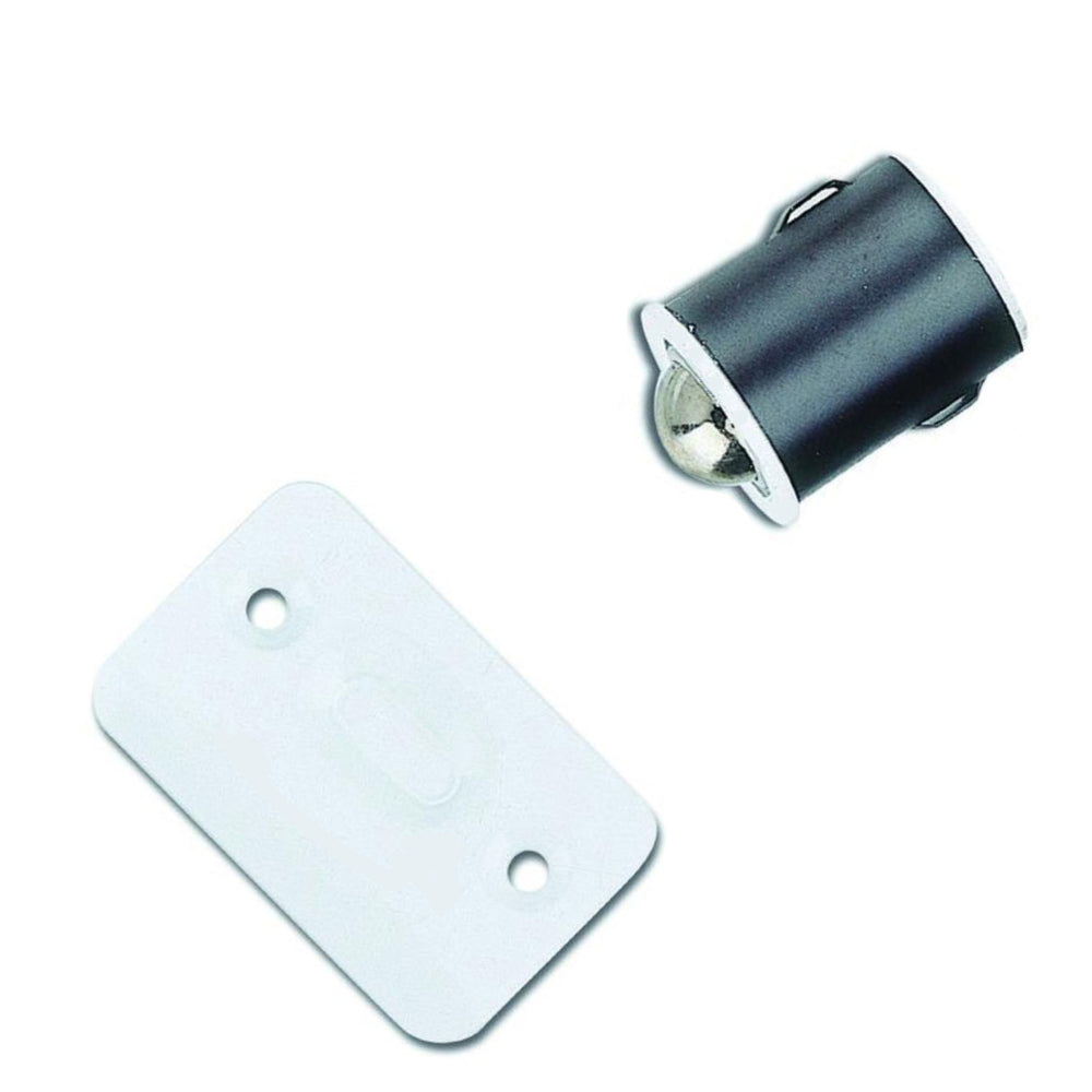 Ball Catch Drive In Strike Plate Radius White 2 1/4&quot;