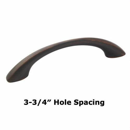 Oil rubbed bronze drawer handle pull with arch and streamline design