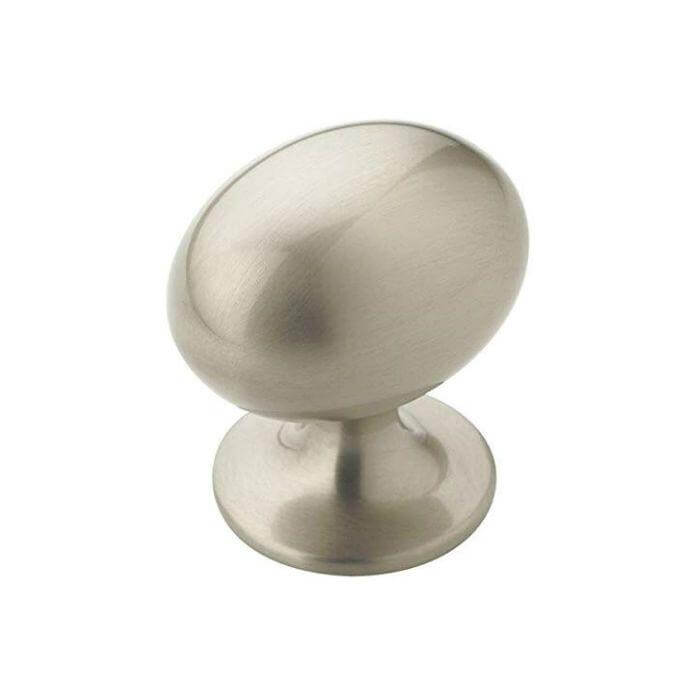 Satin nickel drawer knob in egg shape Amerock BP53018-G10 Satin Nickel Egg Cabinet Knob
