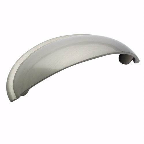 Satin nickel cabinet cup pull in simple yet everlasting design Amerock BP53019-G10 Satin Nickel Cabinet Cup Pull