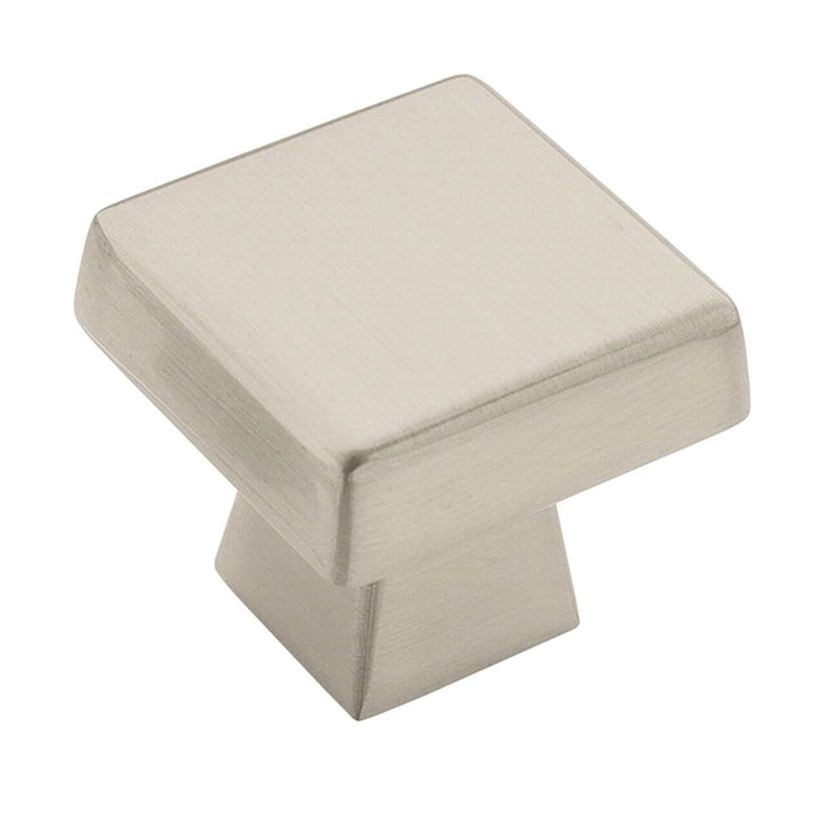 Square cabinet drawer knob in satin nickel finish Amerock BP55273-G10 Satin Nickel Cabinet Knob