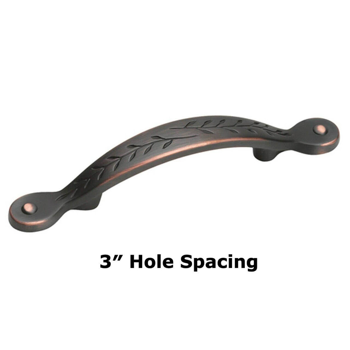 Amerock BP1580-ORB Inspirations Oil Rubbed Bronze Leaf Cabinet Pull