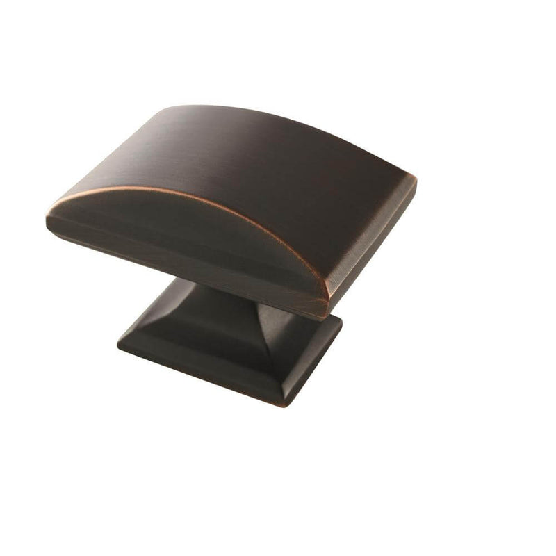 Rectangular drawer knob in oil rubbed bronze finish Amerock Candler BP29368-ORB Oil Rubbed Bronze Cabinet Knob