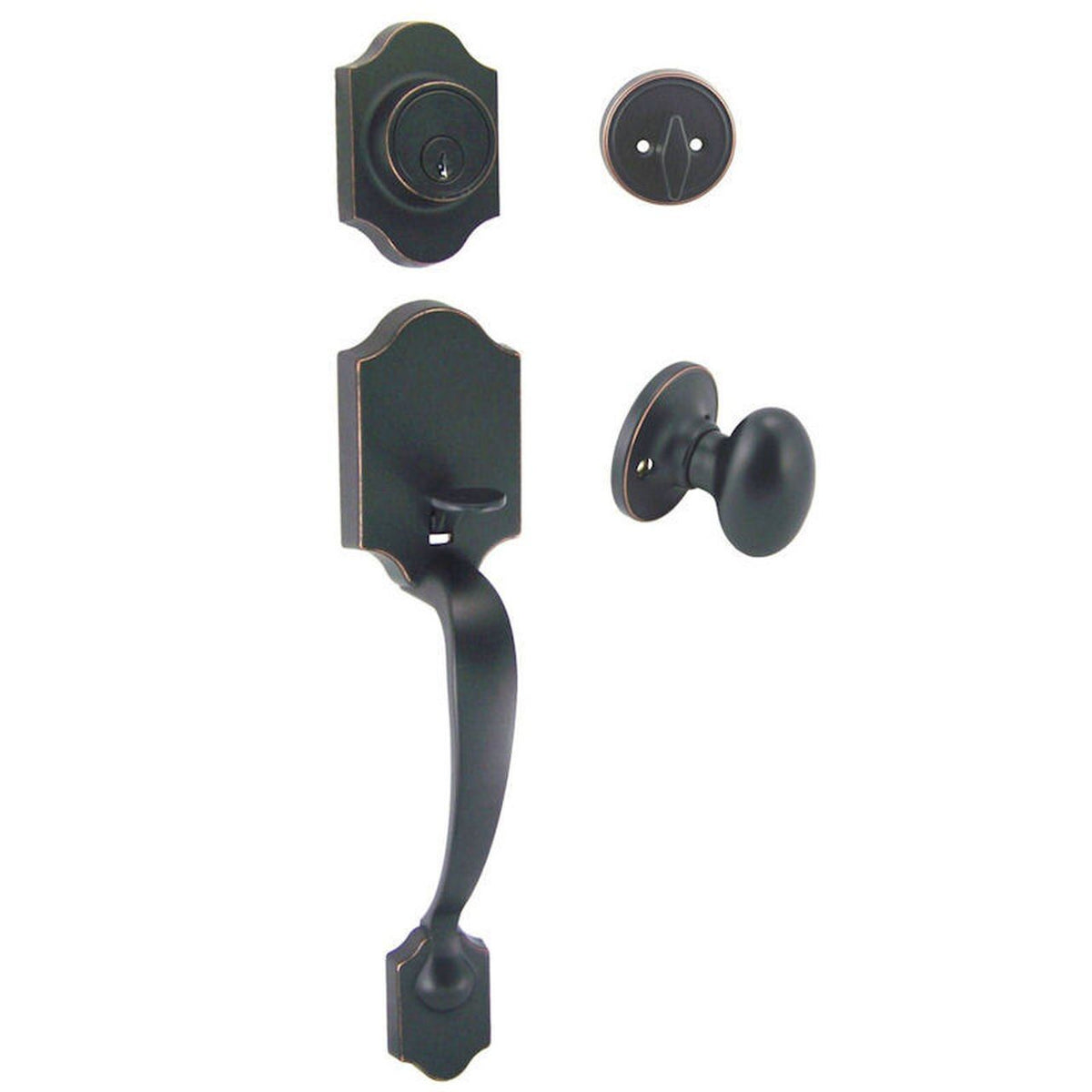 Valhala Oil Rubbed Bronze Decorative Handleset with Somerset Knob
