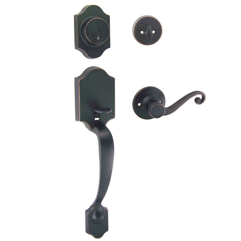 Valhala Oil Rubbed Bronze Decorative Handleset with Livingston Lever