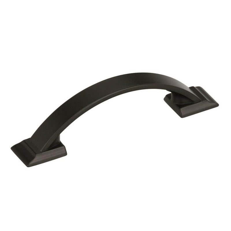 Cabinet pull in black bronze finish and curvy shape Amerock Candler BP29349BBR Black Bronze Cabinet Pull