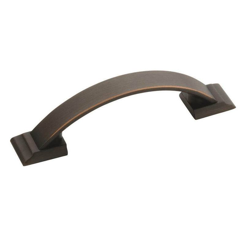 Three inch hole spacing cabinet pull in oil rubbed bronze finish Amerock Candler BP29349ORB Oil Rubbed Bronze Cabinet Pull