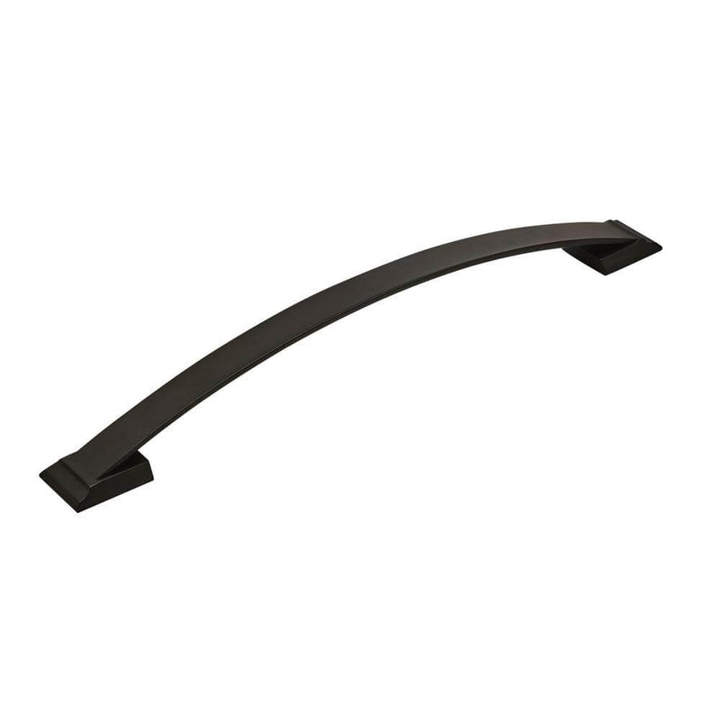 Twelve inch hole spacing cabinet pull with slim and curve design Amerock Candler BP29366-BBR Black Bronze Appliance Pull