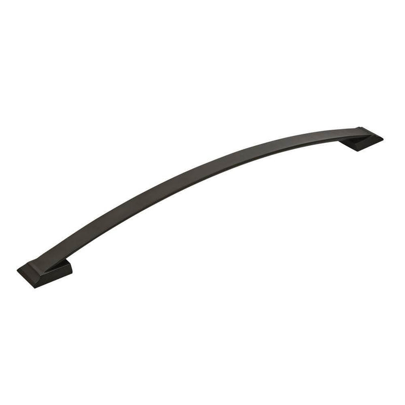 Drawer pull in black bronze finish with long slim curve design Amerock Candler BP29367-BBR Black Bronze Appliance Pull