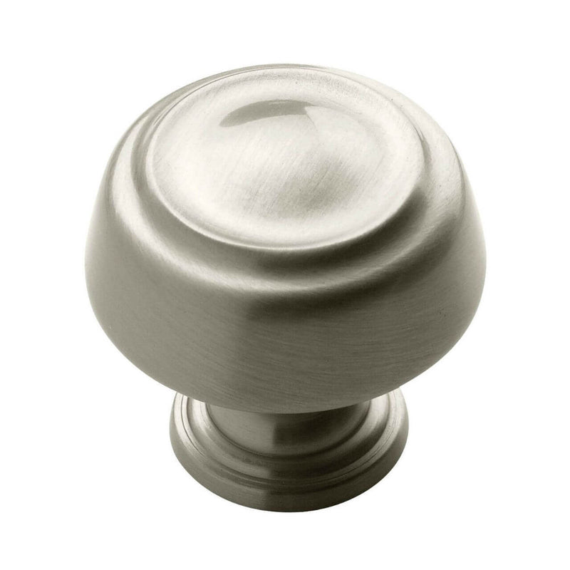 One ring design drawer knob in satin nickel finish Amerock BP53700-G10 Satin Nickel Cabinet Knob