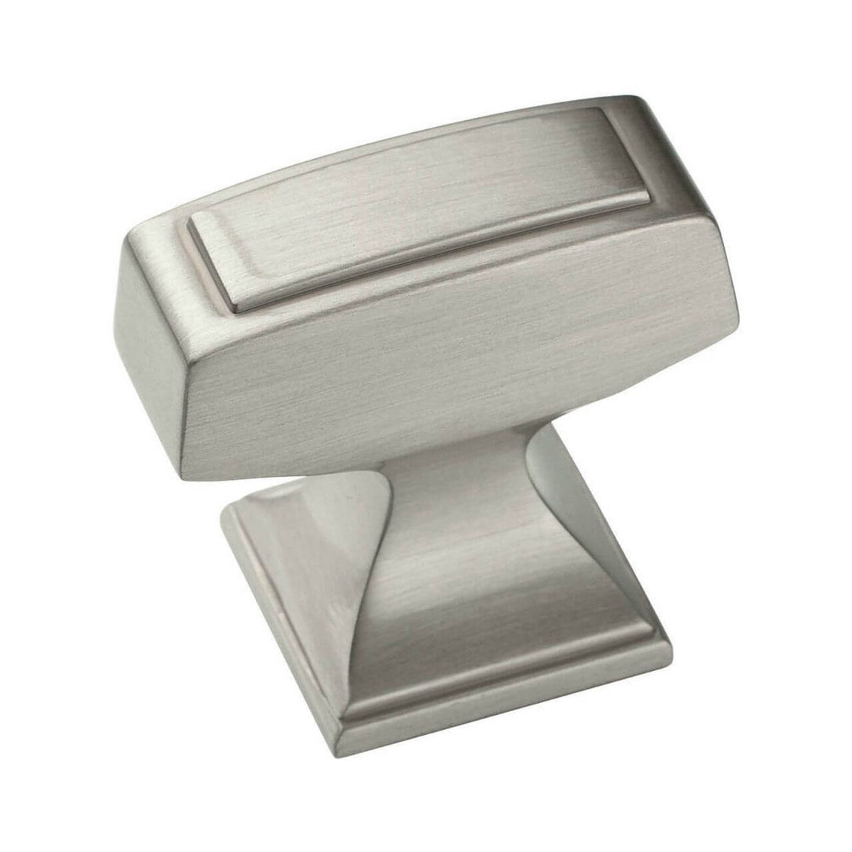Rectangular drawer knob in satin nickel finish Amerock BP53029-G10 Satin Nickel Cabinet Knob