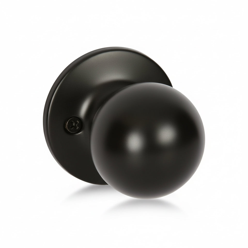 Ashland Series Matte Black Door Knobs