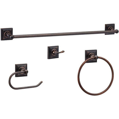 Aurora Series 4 Piece Oil Rubbed Bronze Bathroom Hardware Set