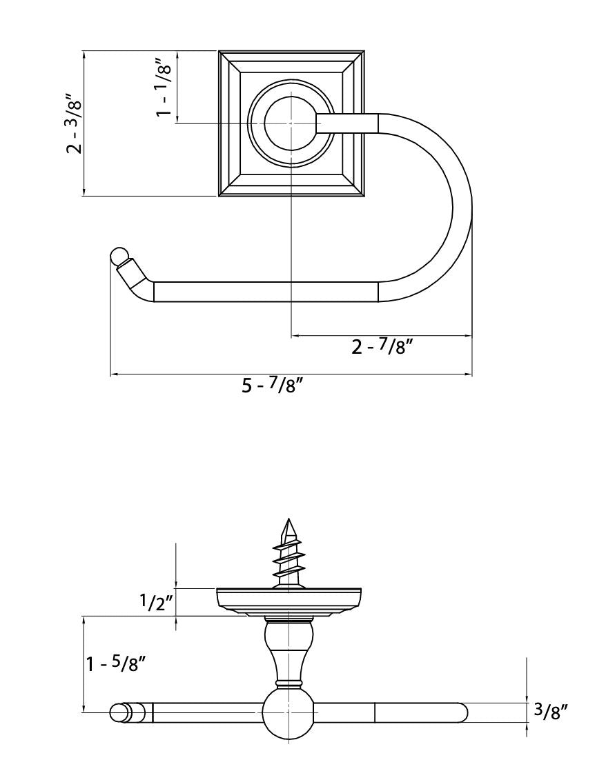 Aurora Series Oil Rubbed Bronze Toilet / Tissue Paper Holder