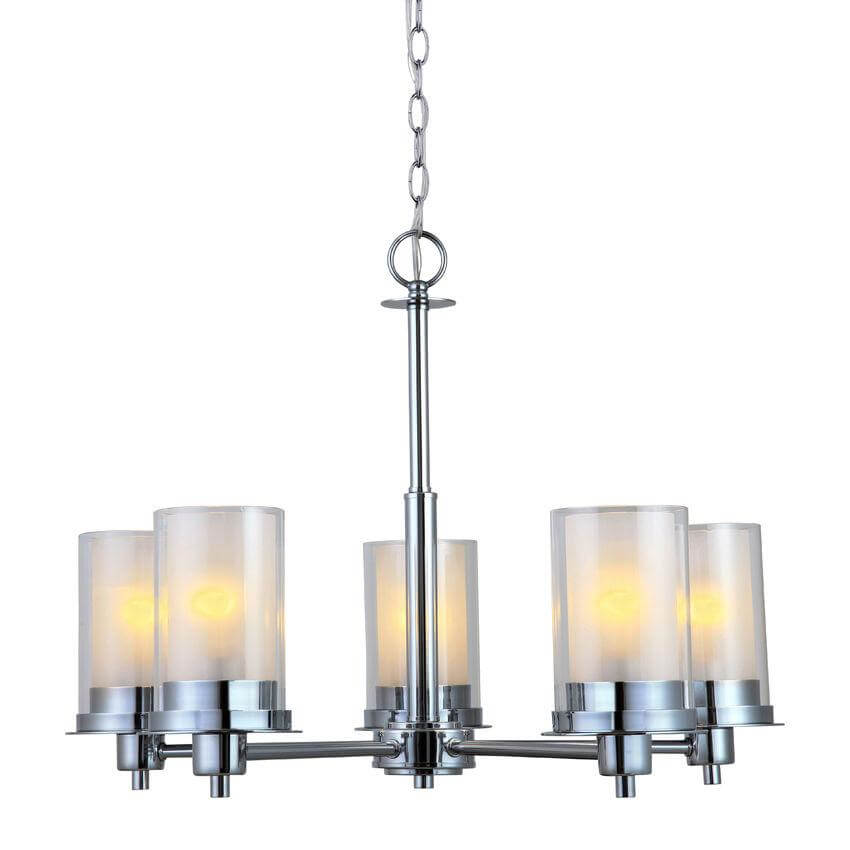 Avalon Chrome 5 Light Chandelier: 21-9044