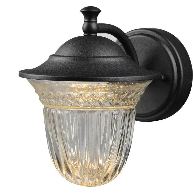 Black Outdoor Patio / Porch Exterior LED Light Fixture: 21-1772-Small