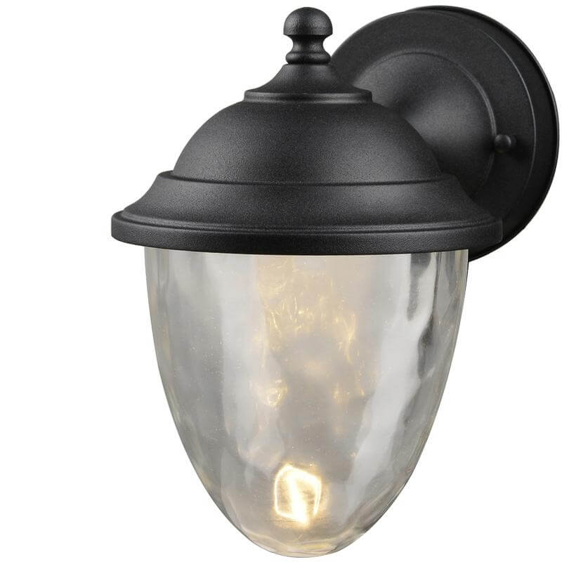 Black Outdoor Patio / Porch Exterior LED Light Fixture: 21-9464-Large
