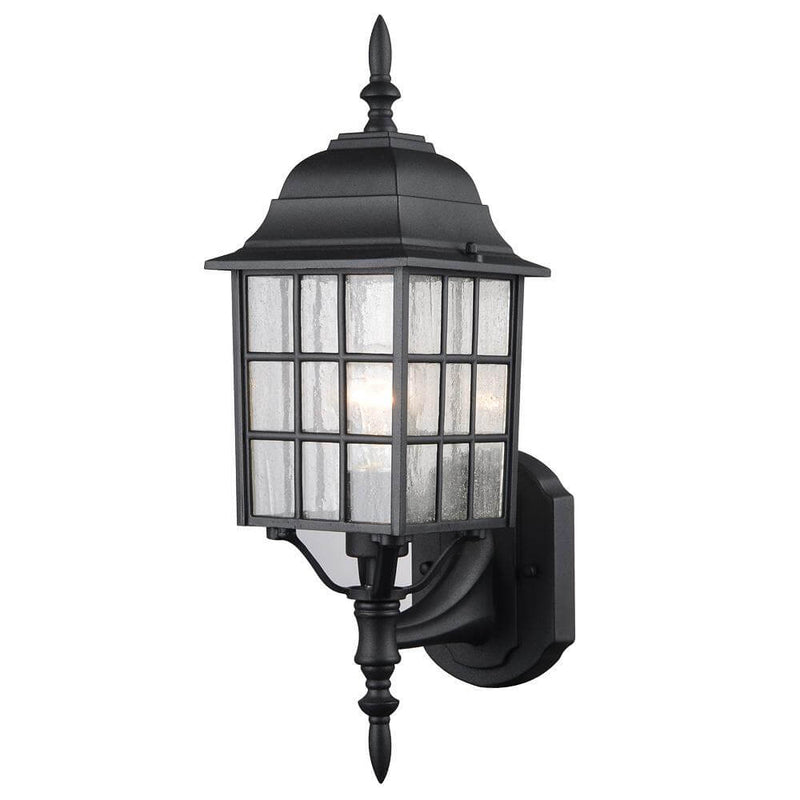 Black Outdoor Patio / Porch Exterior Light Fixture : 22-9449