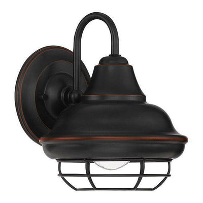 Charleston Oil Rubbed Bronze 1 Light Wall Sconce / Bathroom Fixture