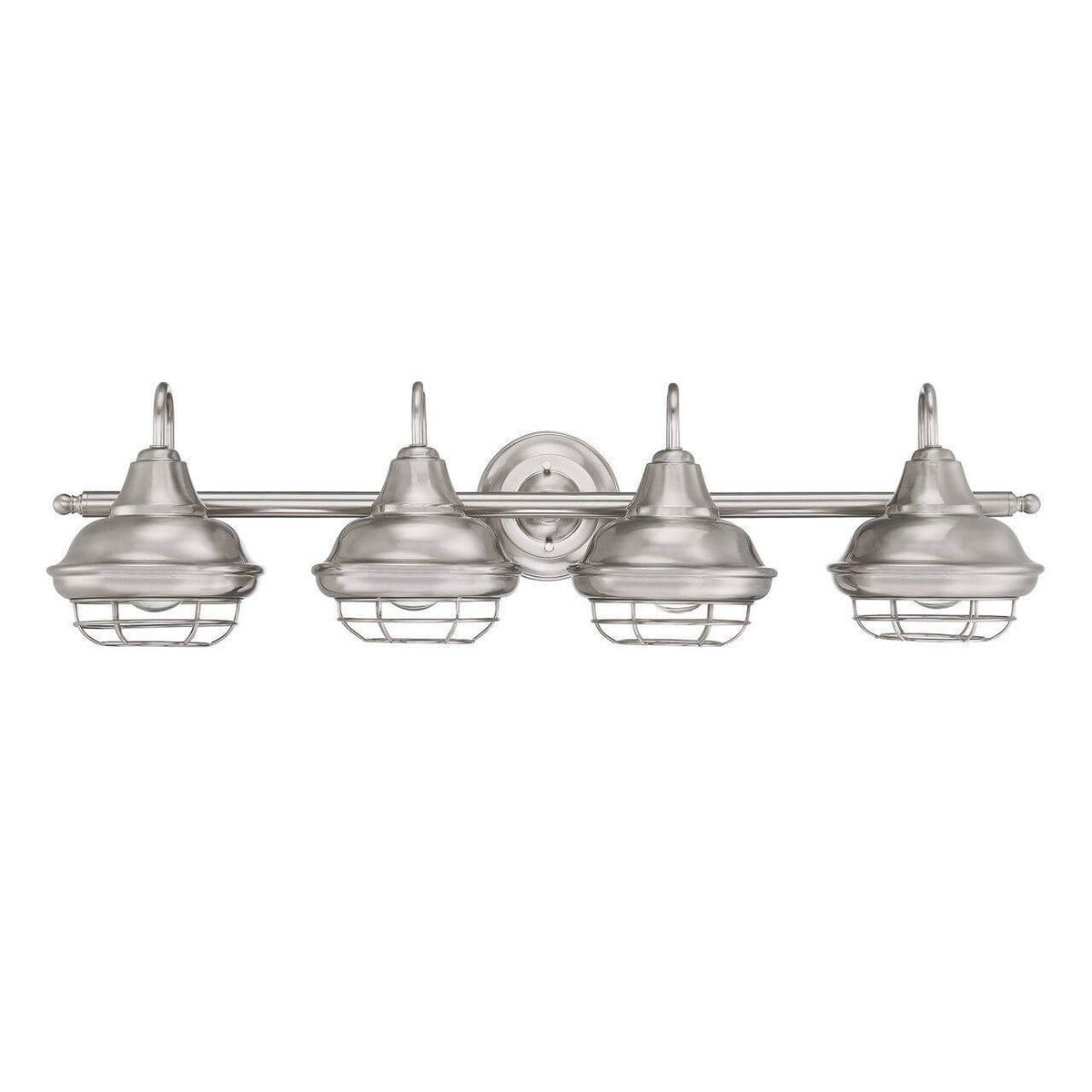 Charleston Satin Nickel 4 Light Wall Sconce / Bathroom Fixture