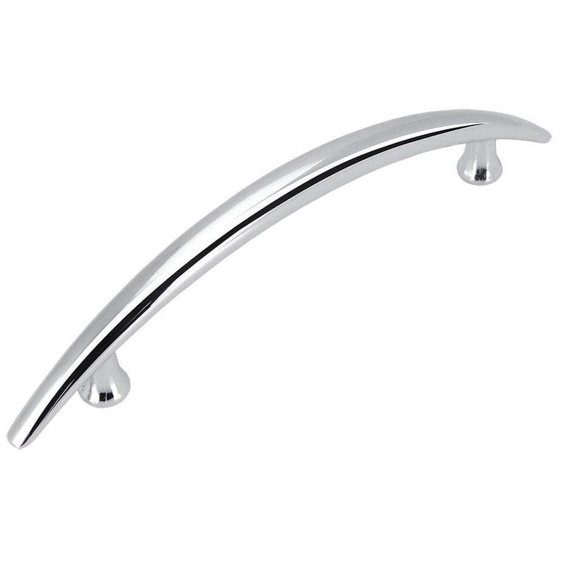 Sleek line arched cabinet pull in polished chrome finish